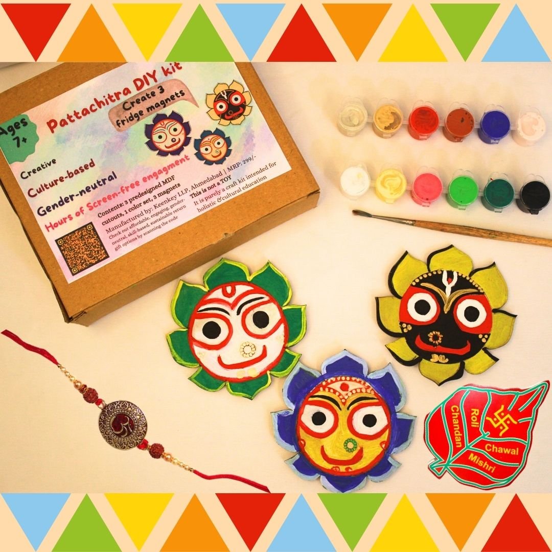 Create 3 spiritual fridge magnets and engage your chikdren into culture and spirituality this rakshabandhan