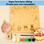 Superhero themed rakhi hamper for kids