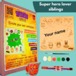 Super hero themed rakhi hamper; avengers themed nameplate DIY