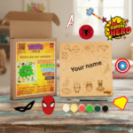 superhero themed DIY nameplate