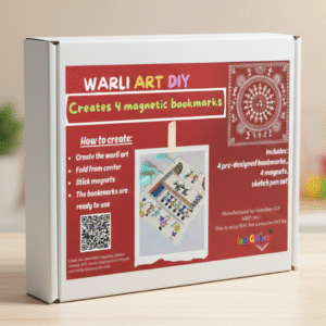 Warli Art DIY Kit – create 4 value based magnetic bookmarks
