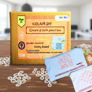 Kolam art DIY kit | Create two canvas pouch | gift for kids and adults | learn an Indian art