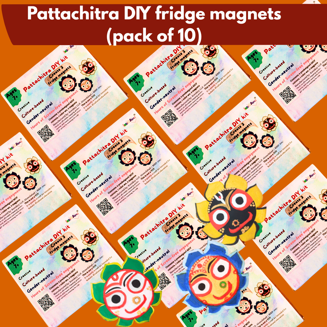 Pattachitra DIY magnets- create jagannathji, subhadraji, and balramji