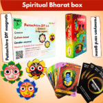 Spiritual bharat box- combo of Ramayan card game and DIY pattachitra magnet kit