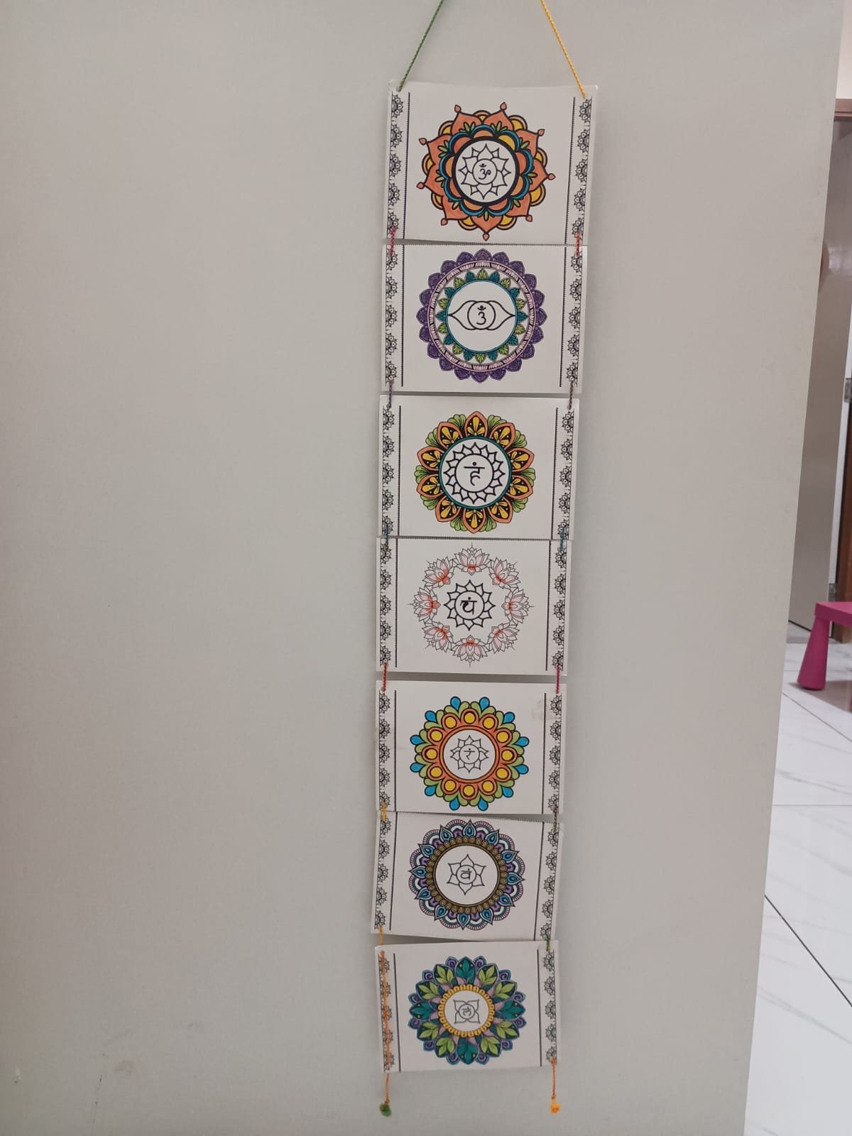 creates a wall decor, helps understand 7 chakra, improves focus, attention, and creativity