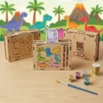Dino themed three compartment gullak