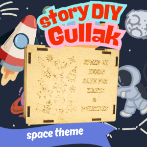 story DIY space themed gullak
